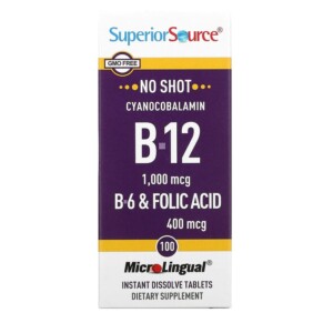 Thực phẩm chức năng Superior Source Cyanocobalamin B-12 1.000 mcg 100 MicroLingual Instant Dissolve Tablets 076635901319