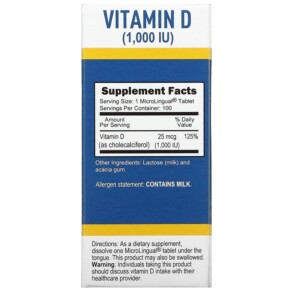 Superior Source Extra Strength D3 25 mcg (1.000 IU) 100 MicroLingual Instant Dissolve Tablets 3 Thành phần vi chất của Superior Source Extra Strength D3 25 mcg (1.000 IU) 100 MicroLingual Instant Dissolve Tablets 076635908509