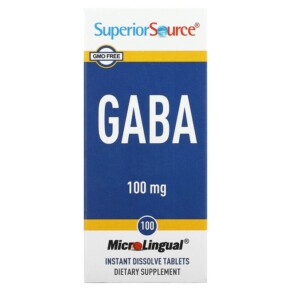Thực phẩm chức năng Superior Source GABA 100 mg 100 MicroLingual Instant Dissolve Tablets 076635909001