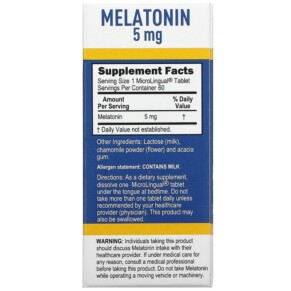 Thành phần vi chất của Superior Source Melatonin 5 mg 60 MicroLingual Instant Dissolve Tablets 076635907403