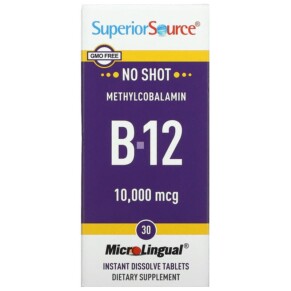 Thực phẩm chức năng Superior Source Methylcobalamin B-12 10.000 mcg 30 MicroLingual Instant Dissolve Tablets 076635909605