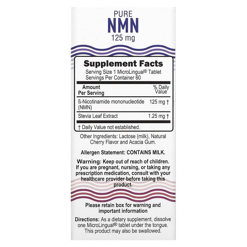 Superior Source Pure NMN 125 mg 60 Instant Dissolve Tablets 2 Thành phần vi chất của Superior Source Pure NMN 125 mg 60 Instant Dissolve Tablets 076635921508