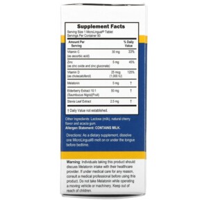 Superior Source Sleep & Immune 90 MicroLingual Instant Dissolve Melts 3 Thành phần vi chất của Superior Source Sleep & Immune 90 MicroLingual Instant Dissolve Melts 076635921102
