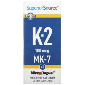Thực phẩm chức năng Superior Source Vitamin K-2 100 mcg 60 Microlingual Instant Dissolve Tablets 076635904303