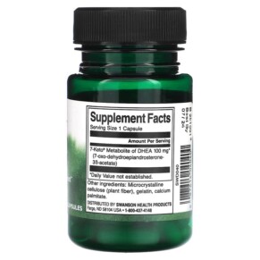 Thành phần vi chất của Swanson 7-Keto DHEA 100 mg 30 Capsules 087614040400