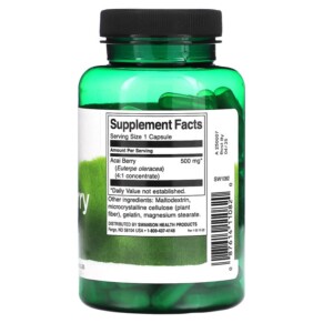 Thành phần vi chất của Swanson Acai Berry 500 mg 120 Capsules 087614110820