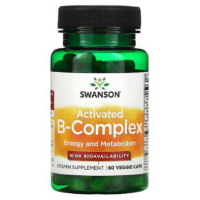 Thực phẩm chức năng Swanson Activated B-Complex 60 Veggie Caps 087614028156
