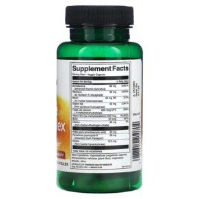 Thành phần vi chất của Swanson Activated B-Complex High Potency and Bioavailability 60 Veggie Capsules 087614210704