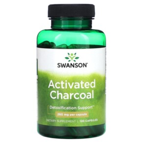 Thực phẩm chức năng Swanson Activated Charcoal 260 mg 120 Capsules 087614113555