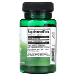 Thành phần vi chất của Swanson Adrenal Glandular 350 mg 60 Capsules 087614112237