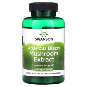 Thực phẩm chức năng Swanson Agaricus Blazei Mushroom Extract 500 mg 90 Veggie Caps 087614141220
