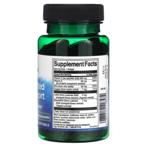 Thành phần vi chất của Swanson Age Related Eye Support 60 Softgels 087614118574