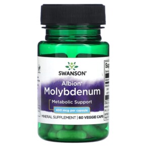 Thực phẩm chức năng Swanson Albion Molybdenum 400 mcg 60 Veggie Caps 087614028385