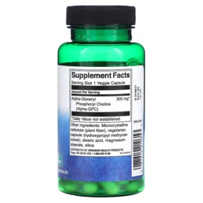 Thành phần vi chất của Swanson Alpha GPC 300 mg 60 Veggie Capsules 087614210353