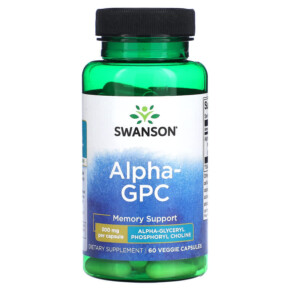 Thực phẩm chức năng Swanson Alpha GPC 300 mg 60 Veggie Capsules 087614210353