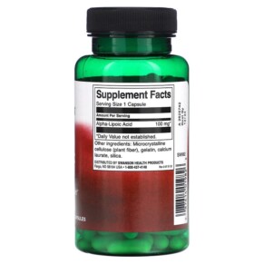 Thành phần vi chất của Swanson Alpha Lipoic Acid 100 mg 120 Capsules 087614019826