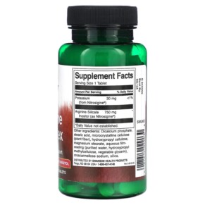 Thành phần vi chất của Swanson Arginine Complex 750 mg 60 Tablets 087614029030