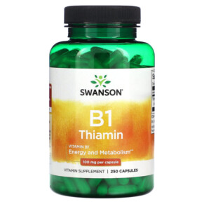 Thực phẩm chức năng Swanson B1 Thiamin 100 mg 250 Capsules 087614010168