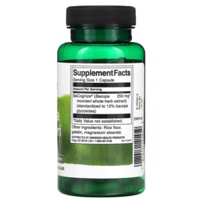 Thành phần vi chất của Swanson Bacopa Monnieri 250 mg 90 Capsules 087614141459