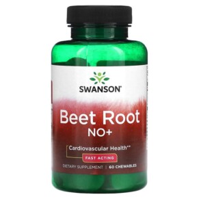 Thực phẩm chức năng Swanson Beet Root NO+ 60 Chewables 087614028958