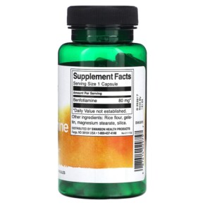 Thành phần vi chất của Swanson Benfotiamine 80 mg 120 Capsules 087614029757
