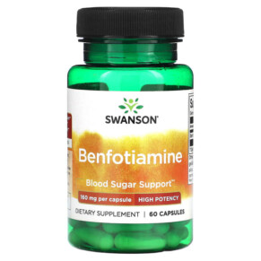 Thực phẩm chức năng Swanson Benfotiamine High Potency 160 mg 60 Capsules 087614029764