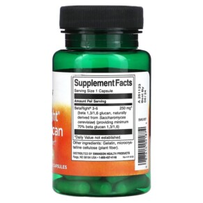 Thành phần vi chất của Swanson BetaRight Beta Glucan 250 mg 60 Capsules 087614021874