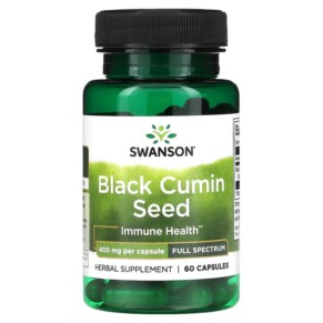 Thực phẩm chức năng Swanson Black Cumin Seed Full Spectrum 400 mg 60 Capsules 087614113616
