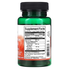 Thành phần vi chất của Swanson Black Cumin Seed Oil 500 mg 60 Liq Veggie Caps 087614170633