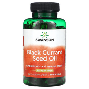 Thực phẩm chức năng Swanson Black Currant Seed Oil 500 mg 180 Softgels 087614170138