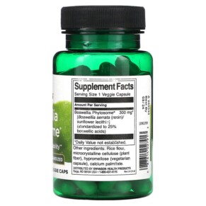 Thành phần vi chất của Swanson Boswellia Phytosome 300 mg 60 Veggie Caps 087614027913