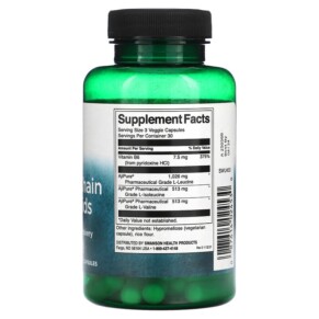 Thành phần vi chất của Swanson Branched-Chain Amino Acids 90 Veggie Capsules 087614024530