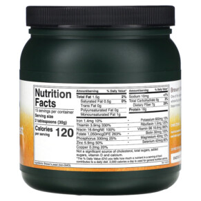Thành phần vi chất của Swanson Brewer's Yeast Powder 1 lbs (454 g) 087614115627