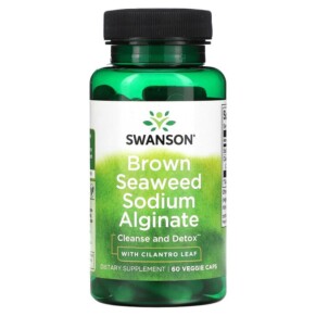 Thực phẩm chức năng Swanson Brown Seaweed Sodium Alginate with Cilantro Leaf 60 Veggie Caps 087614115931