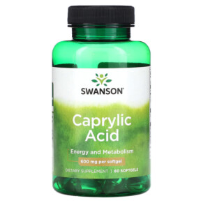 Thực phẩm chức năng Swanson Caprylic Acid 600 mg 60 Softgels 087614020969