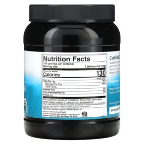Thành phần vi chất của Swanson Certified Organic Coconut Oil Flavor Free 3 lbs 4 oz (1.47 kg) 087614241630