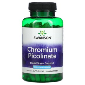 Thực phẩm chức năng Swanson Chromium Picolinate 200 mcg 200 Capsules 087614019239