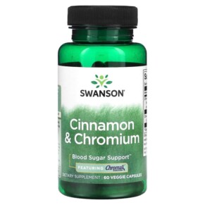 Thực phẩm chức năng Swanson Cinnamon & Chromium 60 Veggie Capsules 087614116839