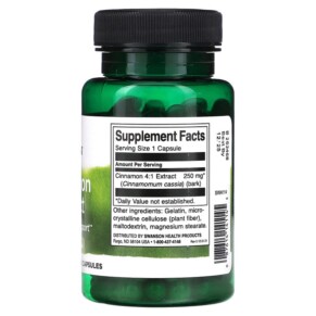 Thành phần vi chất của Swanson Cinnamon Extract 250 mg 90 Capsules 087614141145