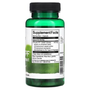 Thành phần vi chất của Swanson Cinnulin PF Cinnamon Extract 150 mg 120 Capsules 087614022345