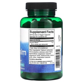 Thành phần vi chất của Swanson CocoaCalm 500 mg 120 Veggie Capsule 087614027432