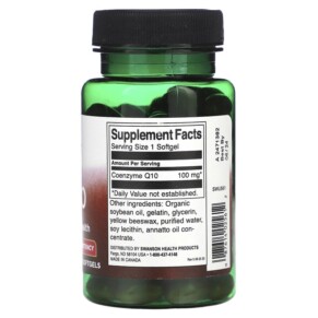 Swanson CoQ10 100 mg 100 Softgels 3 Thành phần vi chất của Swanson CoQ10 100 mg 100 Softgels 087614025612