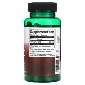 Thành phần vi chất của Swanson CoQ10 30 mg 120 Capsules 087614016306