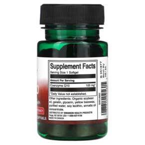 Thành phần vi chất của Swanson CoQ10 High Potency 100 mg 50 Softgels 087614025605