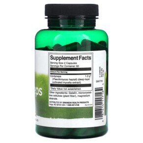 Thành phần vi chất của Swanson Cordyceps 120 Capsules 087614117164