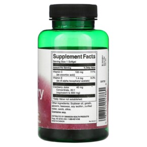 Thành phần vi chất của Swanson Cranberry 180 Softgels 087614017860