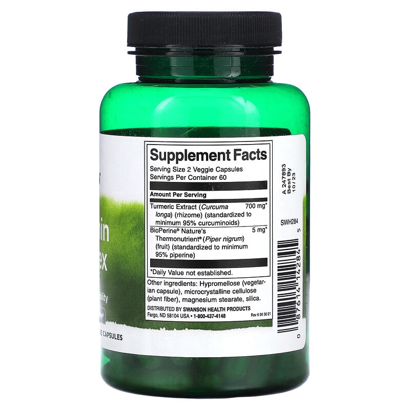 Swanson Curcumin Complex 120 Veggie Capsules 2 Thành phần vi chất của Swanson Curcumin Complex 120 Veggie Capsules 087614142845