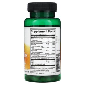 Thành phần vi chất của Swanson Daily B-Complex 100 Veggie Capsules 087614118550