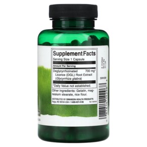 Thành phần vi chất của Swanson DGL High Potency 700 mg 90 Capsules 087614142968