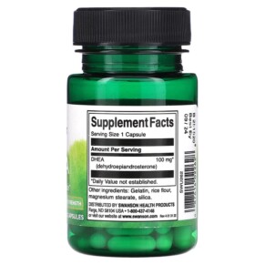 Thành phần vi chất của Swanson DHEA 100 mg 60 Capsules 087614022628